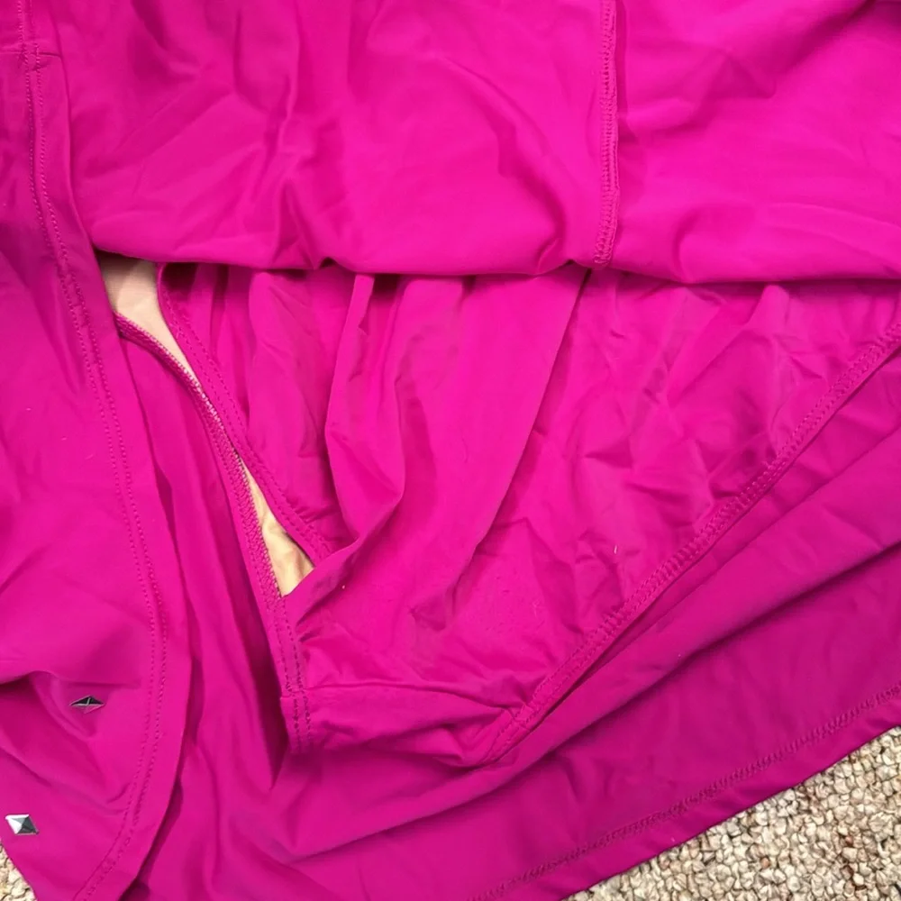 Swimsuits for All One piece swimsuit with skirt in fuscia with studs - Picture 5 of 5